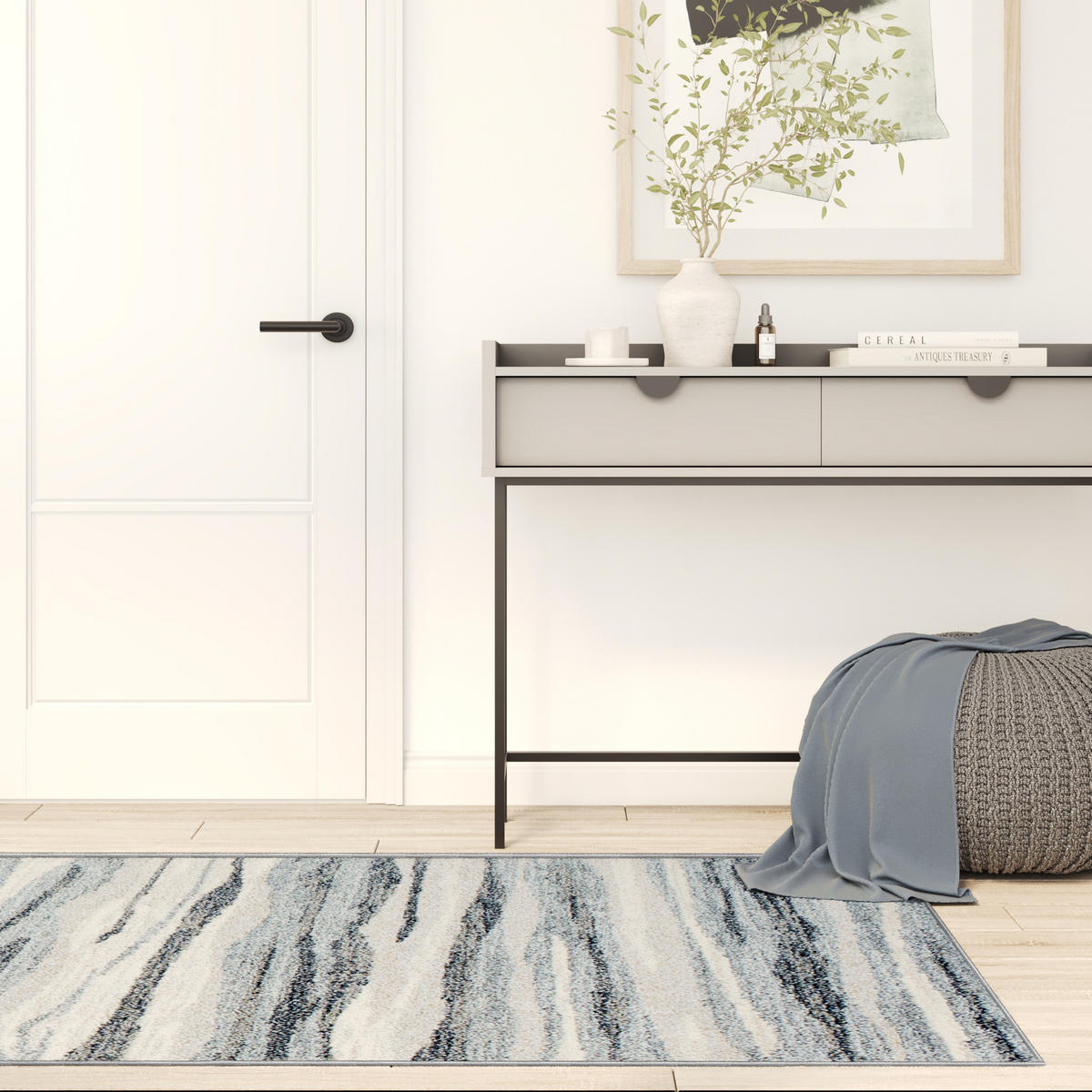 TEPPICHLÄUFER SARI grau abstrakt 70/500 cm - Grau, Textil (70/500cm) - Tapiso