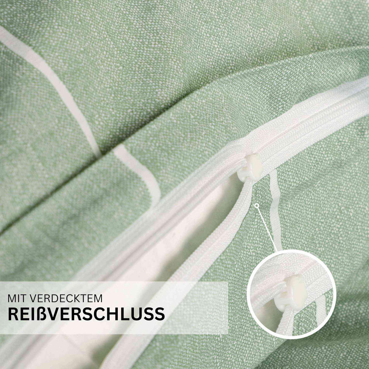 RENFORCE BETTWÄSCHE HARPLINES 2er Set - Grün, Textil (135/200cm) - Esprit