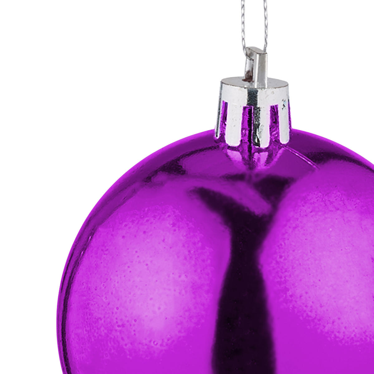 100XWEIHNACHTSKUGELN - Pink, Kunststoff (6/7/6cm) - Relaxdays