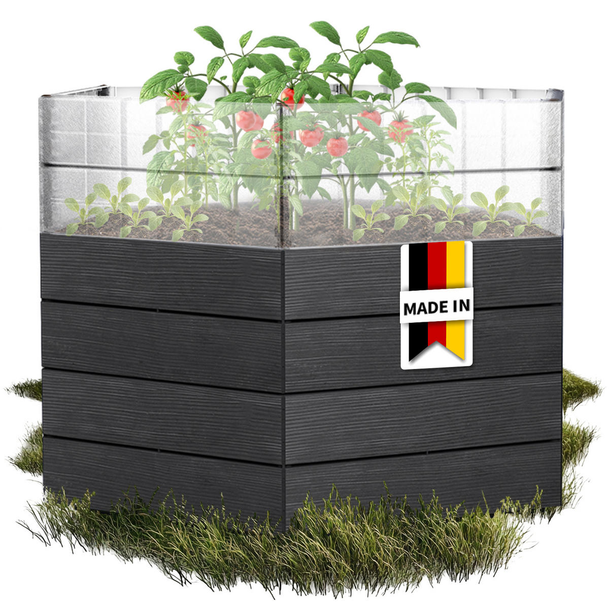 HOCHBEET Turbo L 75, inkl. Wassersparsystem - Braun, Kunststoff (110/75/110cm) - GARANTIA