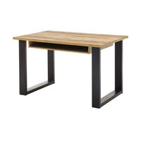 SCHREIBTISCH Used Wood hell, anthrazit, Laptoptisch für Homeoffice und Büro 125 x 60 cm - Eichefarben/Anthrazit, Holzwerkstoff/Metall (125/60/76cm) - Furn.Design