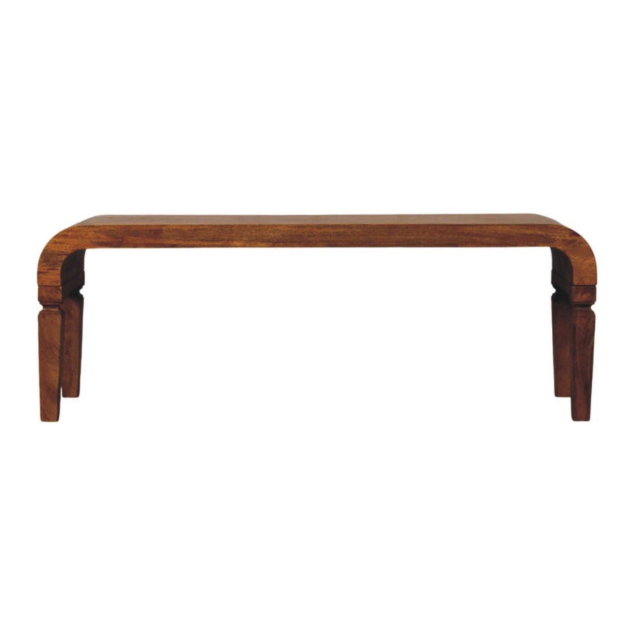 LAVICE s povrchovou úpravou medová karamelová, 2 dvojité sedáky, hnědá. - hnědá, dřevo (35/120/43cm) - Artisan Furniture