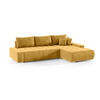ECKSOFA mit Schlaffunktion Dhaka L, Honig - Honig, Textil (185/265cm) - Fedve