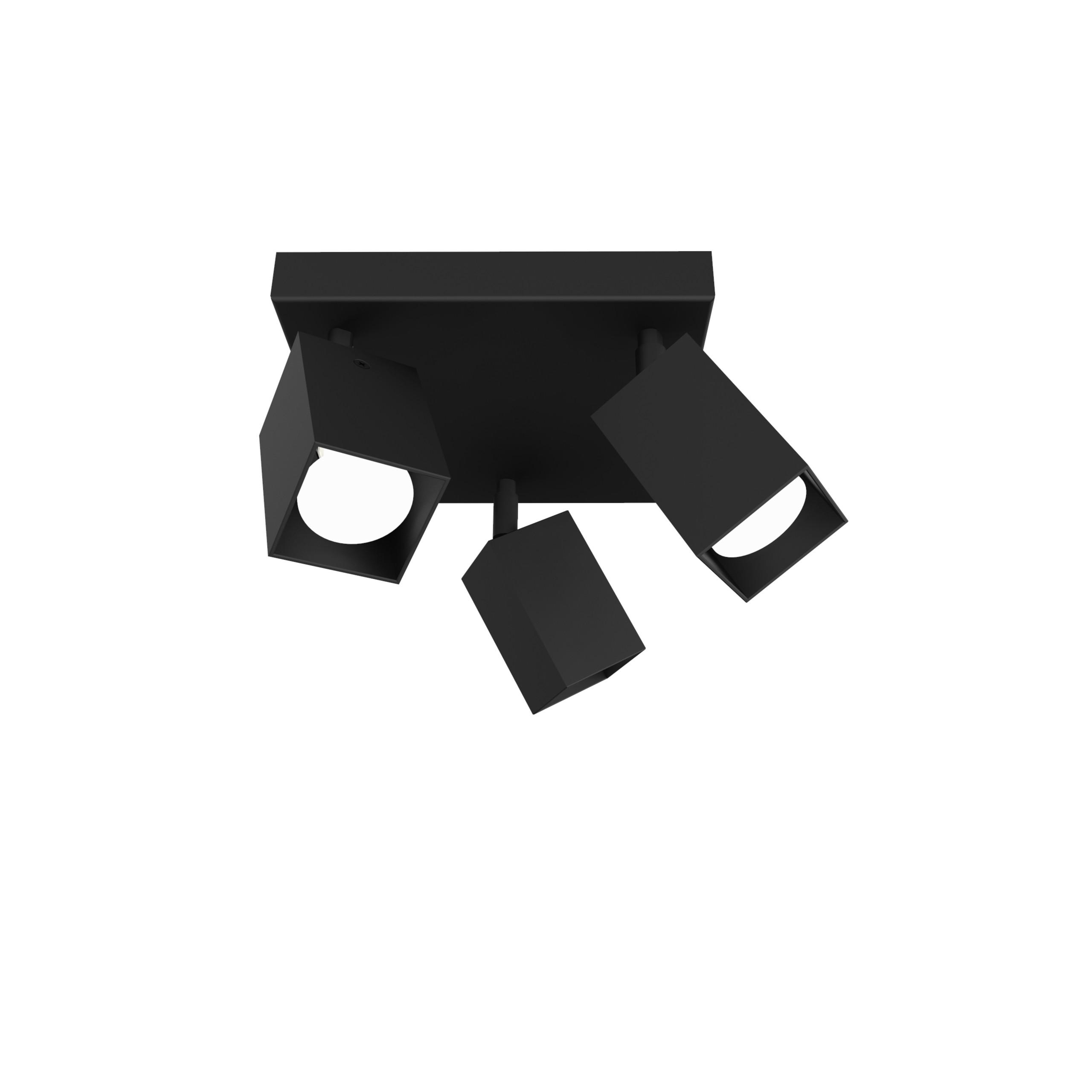 DECKENLEUCHTE - Schwarz, Metall (25/25/18cm) - Lumicom