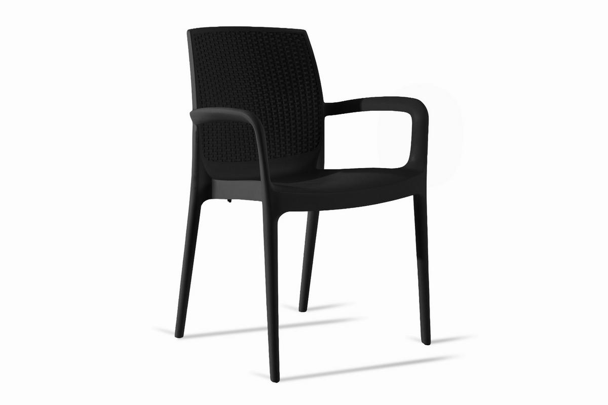 GARTENSTUHL RANTU 2-tlg, Anthrazit - Anthrazit, Kunststoff (60/84/55cm) - KONSIMO®
