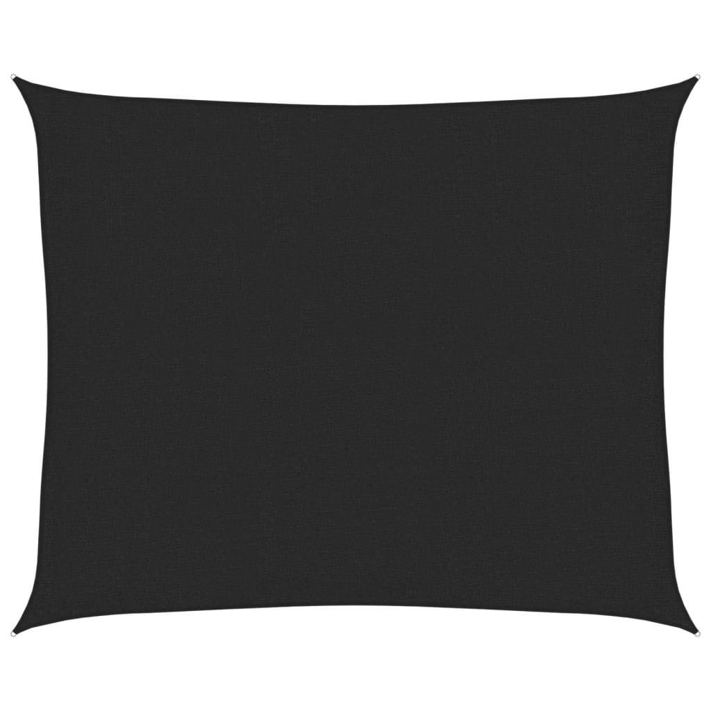 SONNENSEGEL 160 g/m² Schwarz 2,5x3 m HDPE - Schwarz, Textil (300/250cm) - furnicato