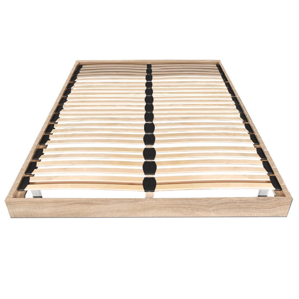 BETTRAHMEN SOMKIT mit Einlegerahmen/ 140x190, Eiche Gebleichte Dekor - Sonoma Eiche, Holzwerkstoff - Weber Industries