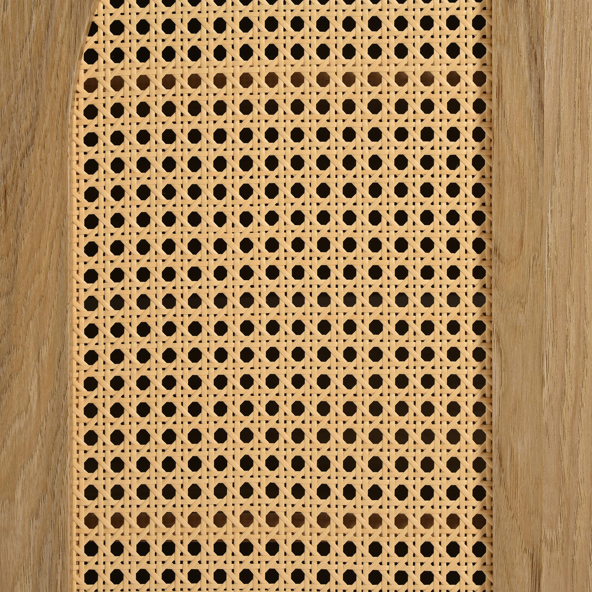 SIDEBOARD in Naturfarben Anrichte mit 4 Rattantüren für Esszimmer, Küche und Wohnzimmer, B145/T80/H40 cm - Naturfarben, Holzwerkstoff/Metall (145/80/40cm) - STILVORA