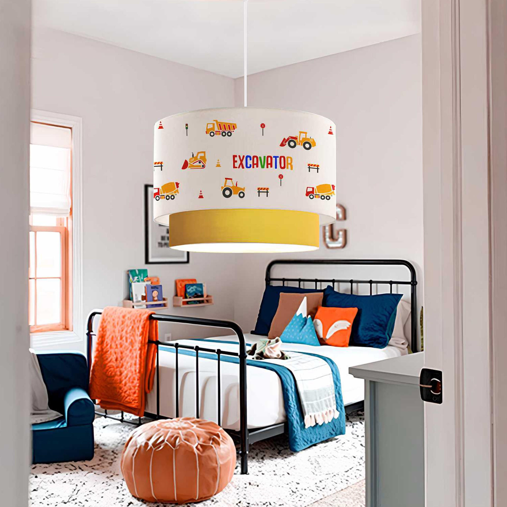 HÄNGELEUCHTE Lurgan - Goldfarben/Weiß, Textil (30/30/70cm) - lux.pro