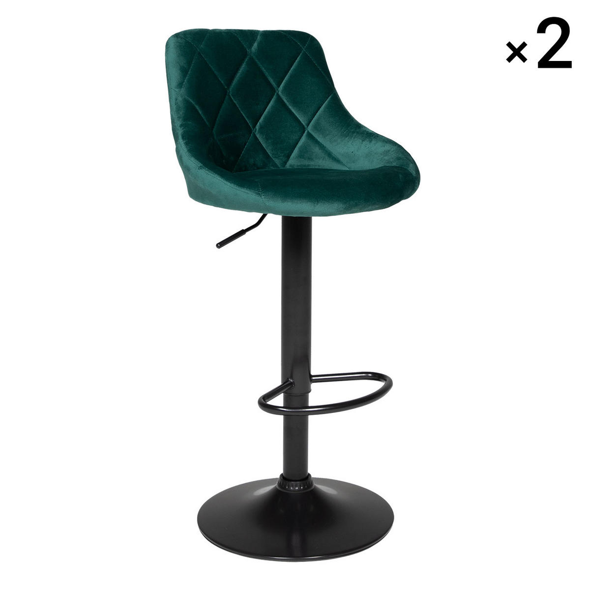 BARHOCKER Robin Grün 2er-Set - Grün, Textil (46/106/48cm) - Happy Garden