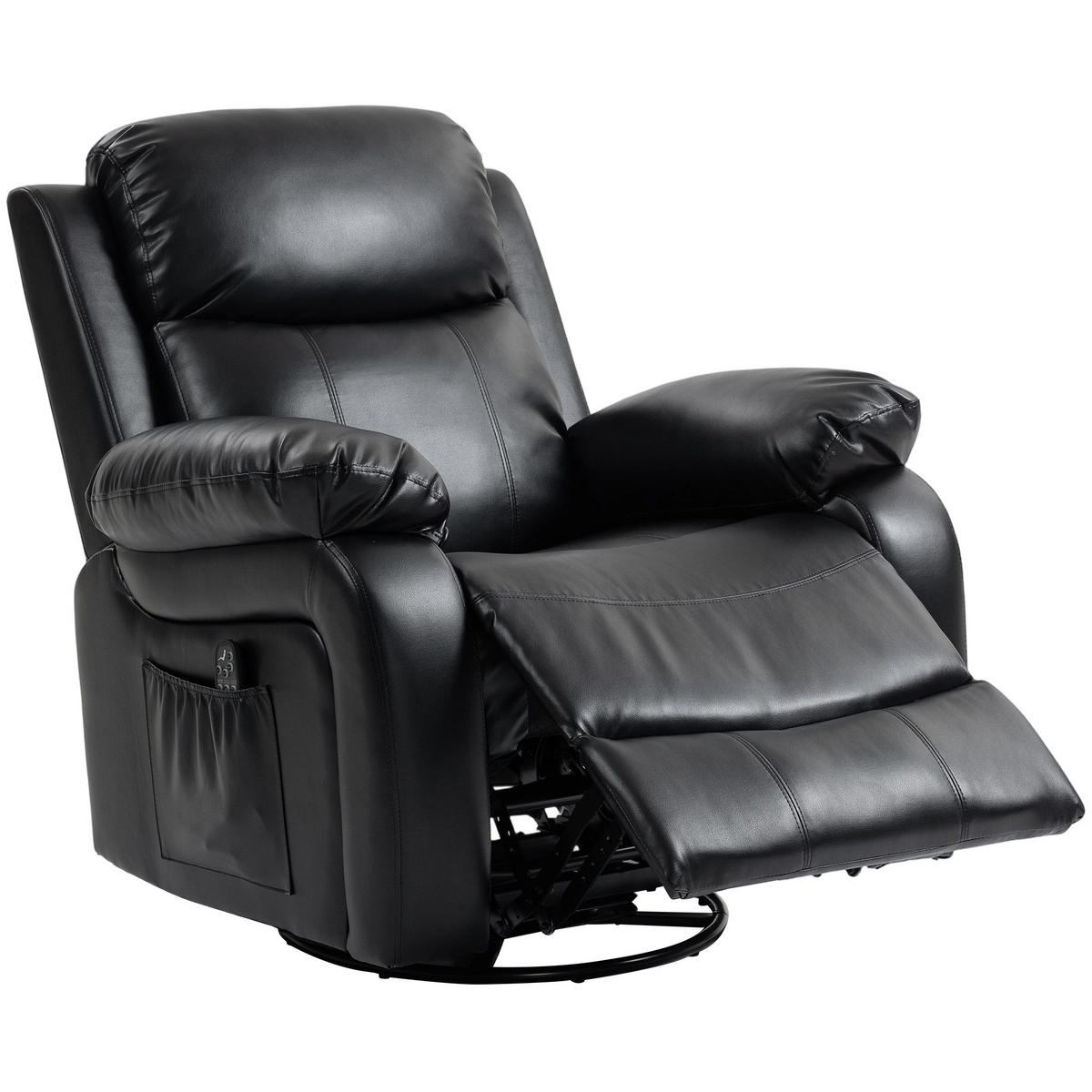 MASSAGESESSEL DE-06428 8 Vibrationsköpfe & verstellbare Lehne Schwarz - Schwarz, Metall (92/100/98cm) - ComfortXL
