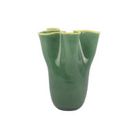 VASE Glas Ruffles 31,5 cm - Grün, Glas (23/31.5cm) - Present Time