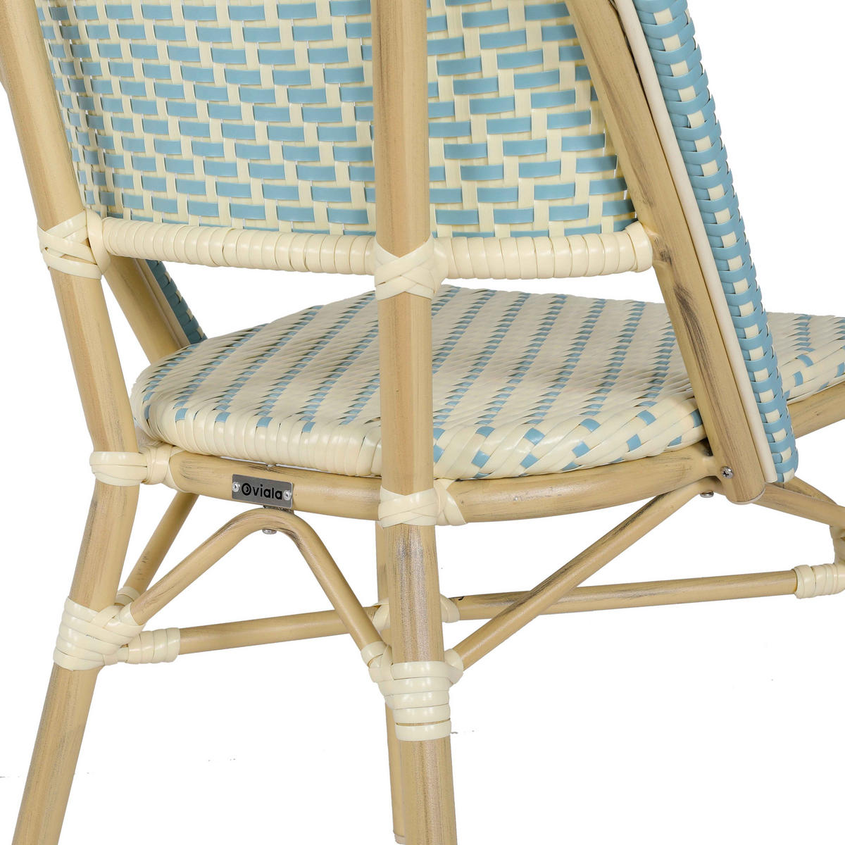 GARTENSTUHL, Blau - Blau, Holz (58/88/49cm) - Oviala