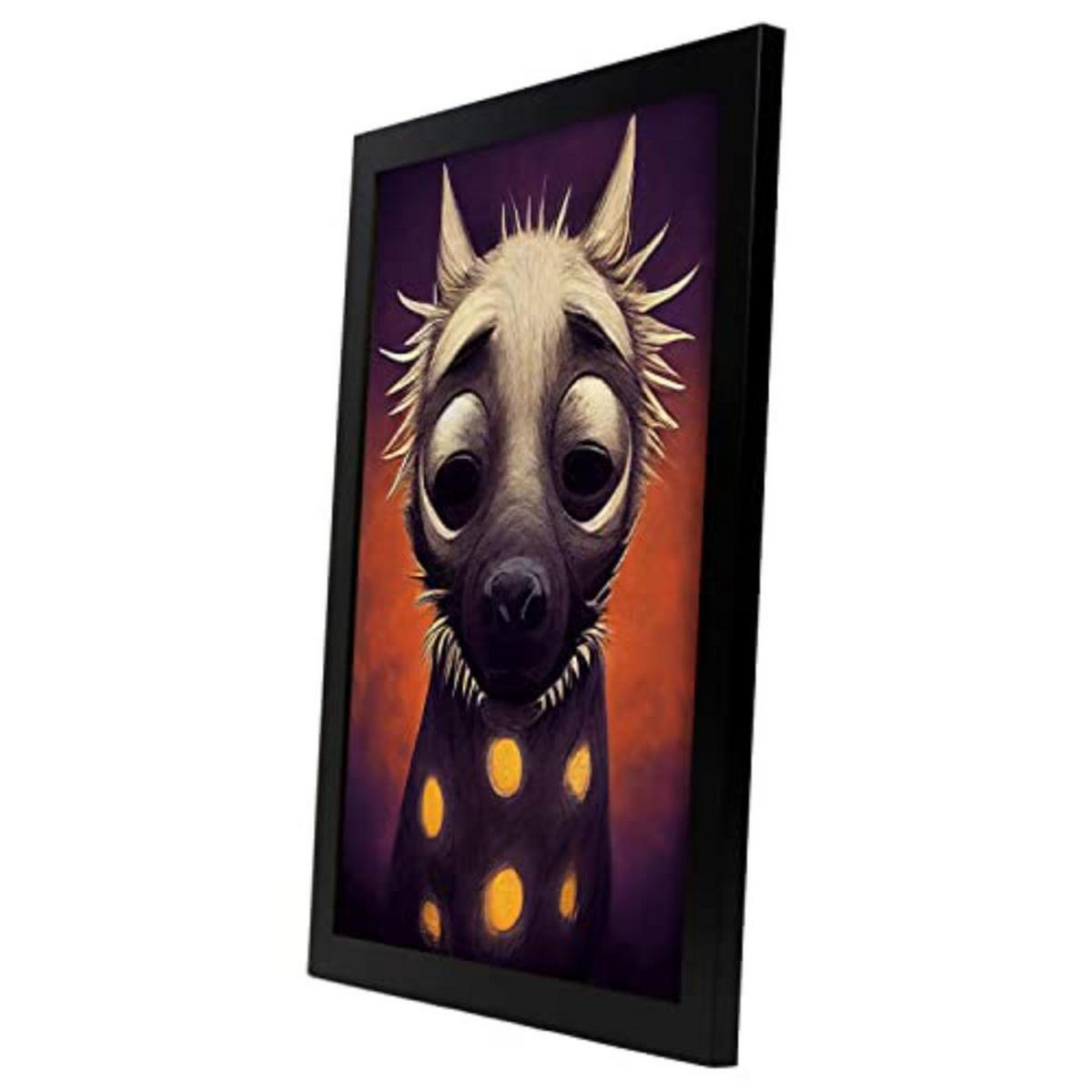 POSTER Set mit 4 Rot Tier im T Burton Goth Stil A3 Schwarzer Rahmen - Schwarz, Papier (29.7/3cm) - Nacnic