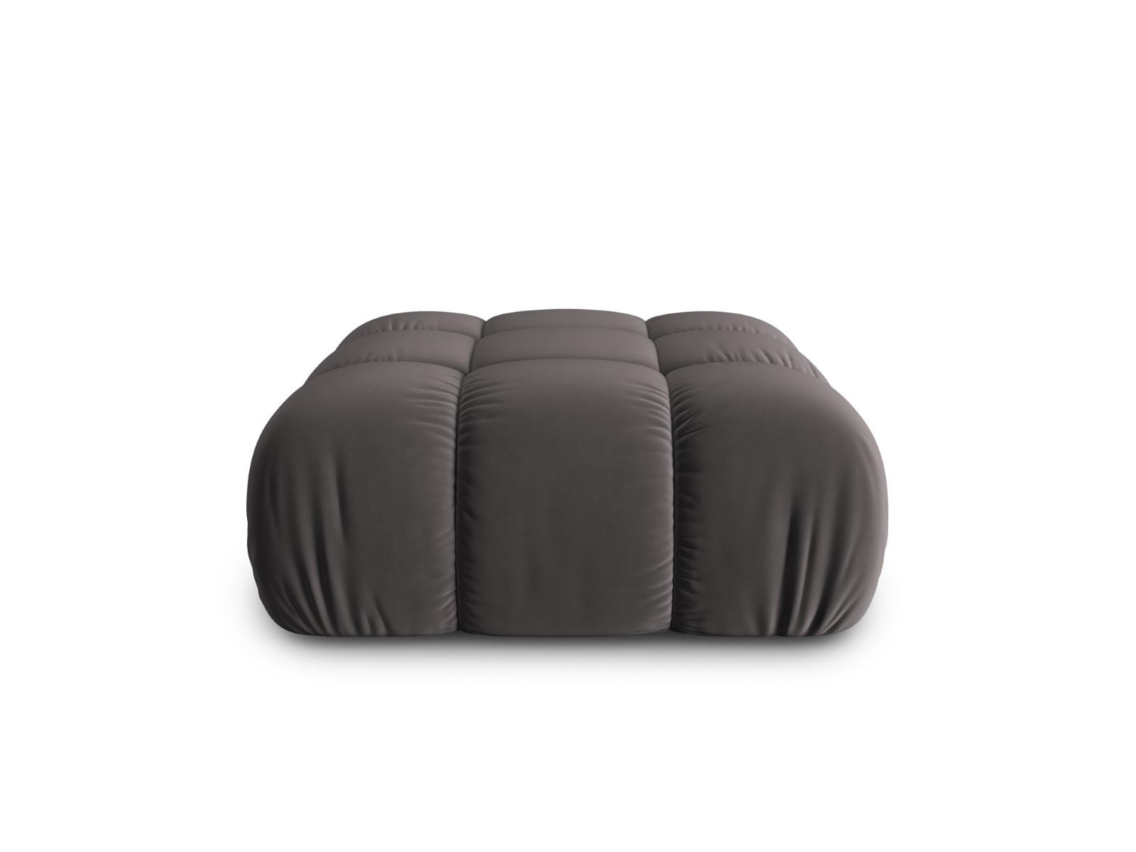 POUF Bellis aus Samt dunkelgrau - Dunkelgrau, Textil (94/39/94cm) - Micadoni