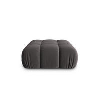 POUF Bellis aus Samt dunkelgrau - Dunkelgrau, Textil (94/39/94cm) - Micadoni