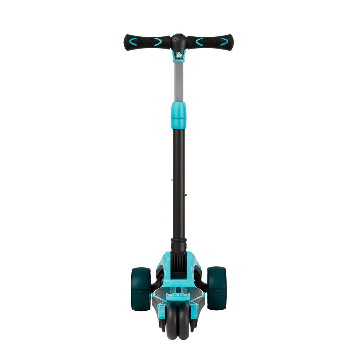 KINDERROLLER Lumox höhenverstellbarer Lenker inkl. Leuchtränder blau - Blau, Metall (59/28/81cm) - Juskys