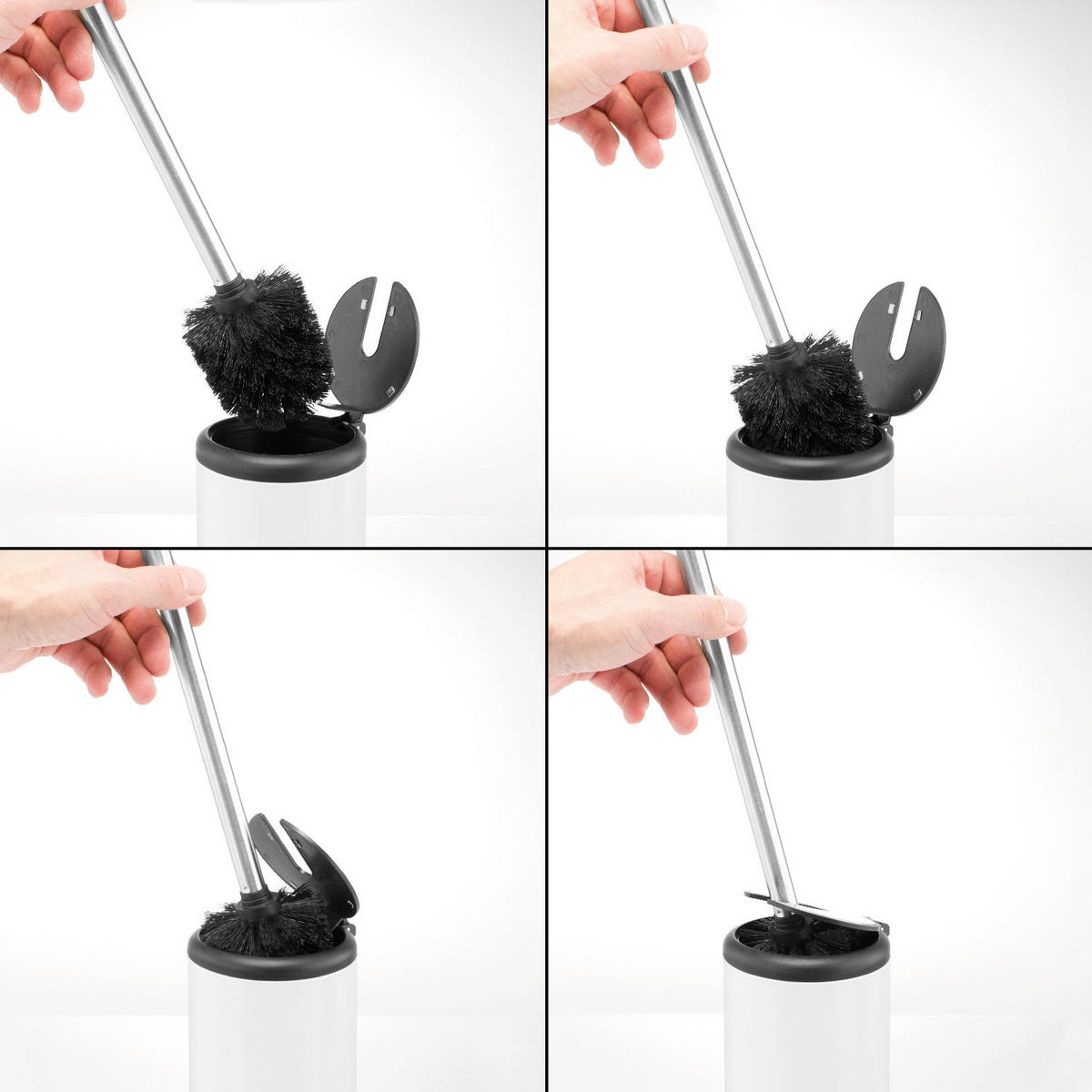 WC-GARNITUR, weiß - Weiß, Metall (11.5/38/11.5cm) - bremermann