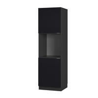 SKŘÍŇKA KE SPORÁKU Fame-Line, černé pruhy, 60 cm otevřená - černá/antracitová, kompozitní dřevo (60/206.8/58cm) - Vicco