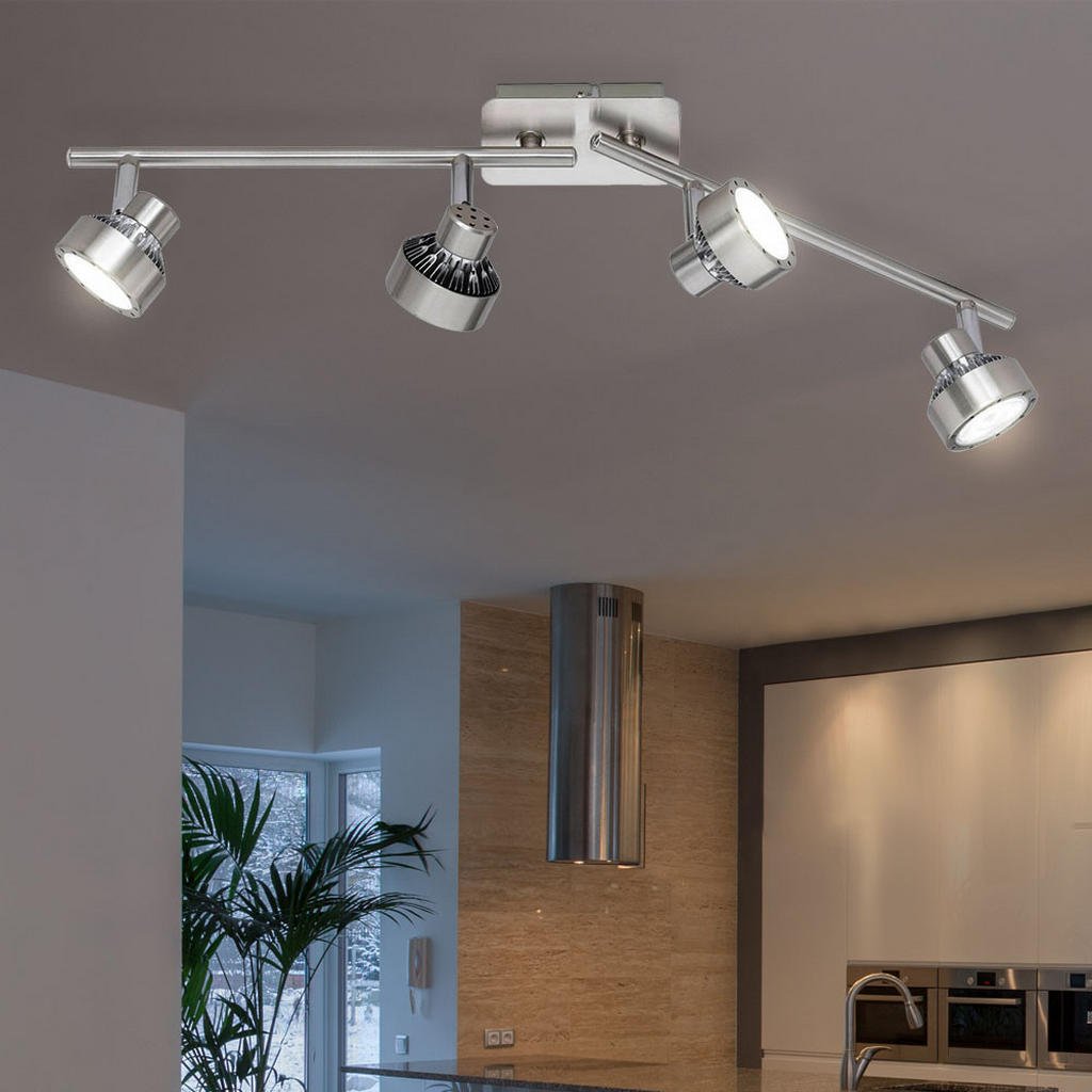 Thumbnail - Wofi Led, Silber, Metall, 8x14x61 cm, Lampen & Leuchten, LED Beleuchtung, LED-Deckenleuchten