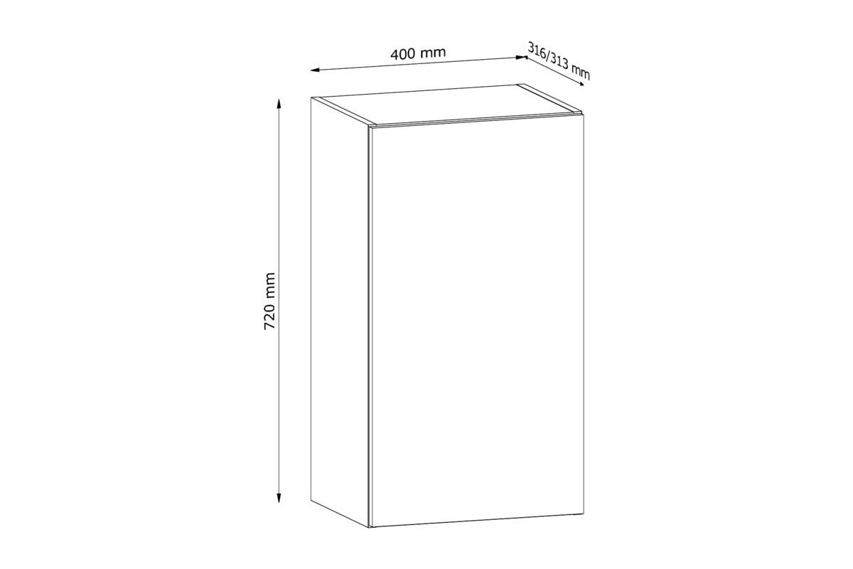 HÄNGESCHRANK 40 cm – Nexa G40 – Grau - Grau, Holzwerkstoff (40/72/32cm) - ROYAL24_MARKT