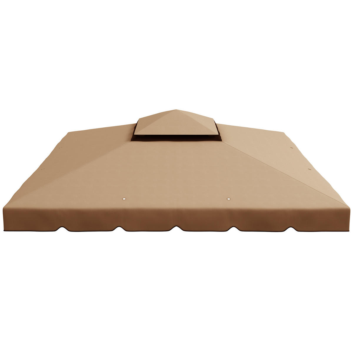 ERSATZDACH, für 3x3 m Pavillon mit Doppeldach und 8 Abflusslöchern, khaki - Multicolor, Kunststoff (300/300cm) - FORIOUS