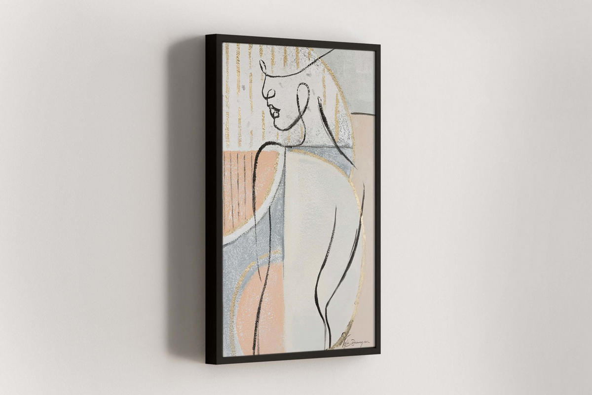 OLEJOMAĽBA 50/75 cm, Zvieratá - čierna/béžová, drevo/textil (50/75cm) - KUNSTLOFT