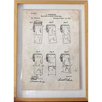 POSTER Toilettenpapier 2 Patent A3 Rahmenlos - Klar, Papier (29.7/5/42cm) - Nacnic