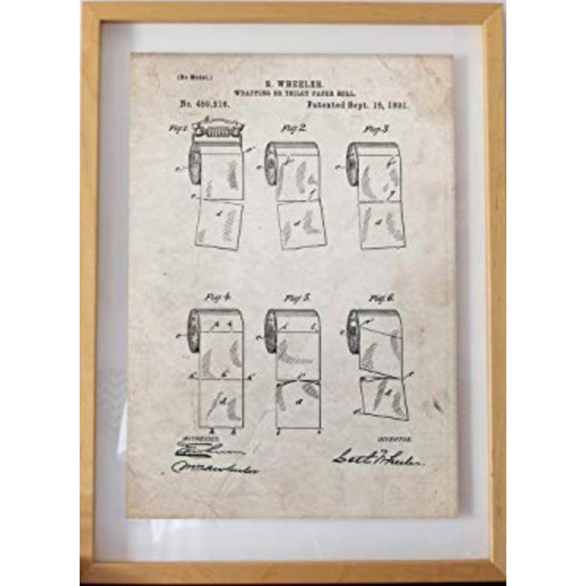 POSTER Toilettenpapier 2 Patent A3 Rahmenlos - Klar, Papier (29.7/5/42cm) - Nacnic