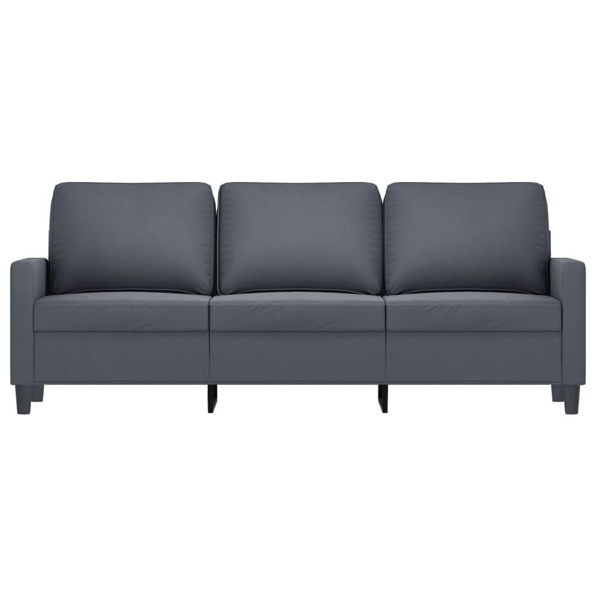 3-SITZER-SOFA Eppingen - Dunkelgrau, Naturmaterialien (198/80/77cm) - Nettlife