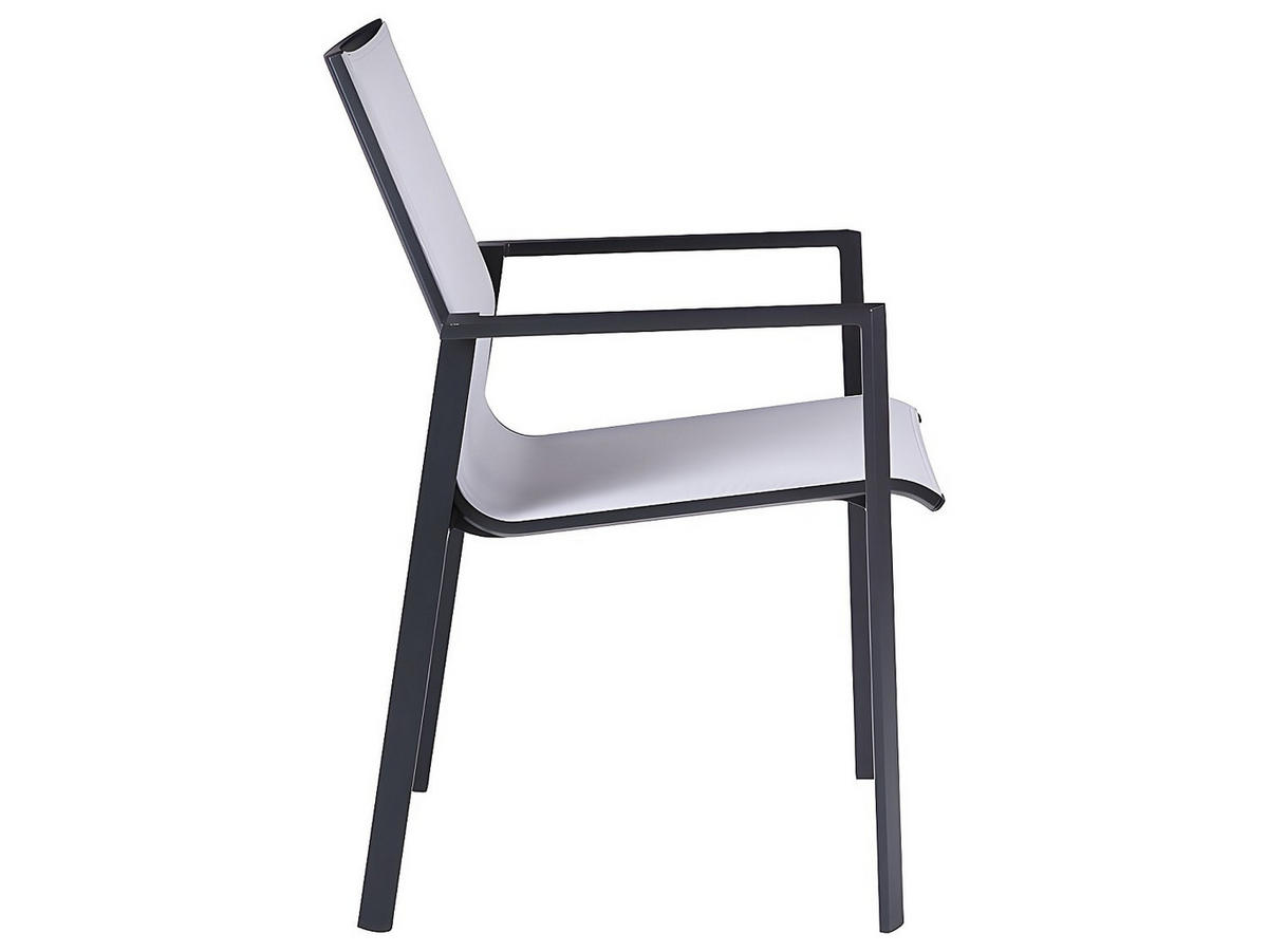 GARTENSTUHL - 57 cmcm x 62.5 cmcm - Metall - Schwarz, Grau - VALERA - Schwarz, Metall (57/89/62.5cm) - Vente-Unique