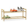 SCHUHREGAL - Goldfarben, Metall (69.5/33.5/26cm) - Relaxdays