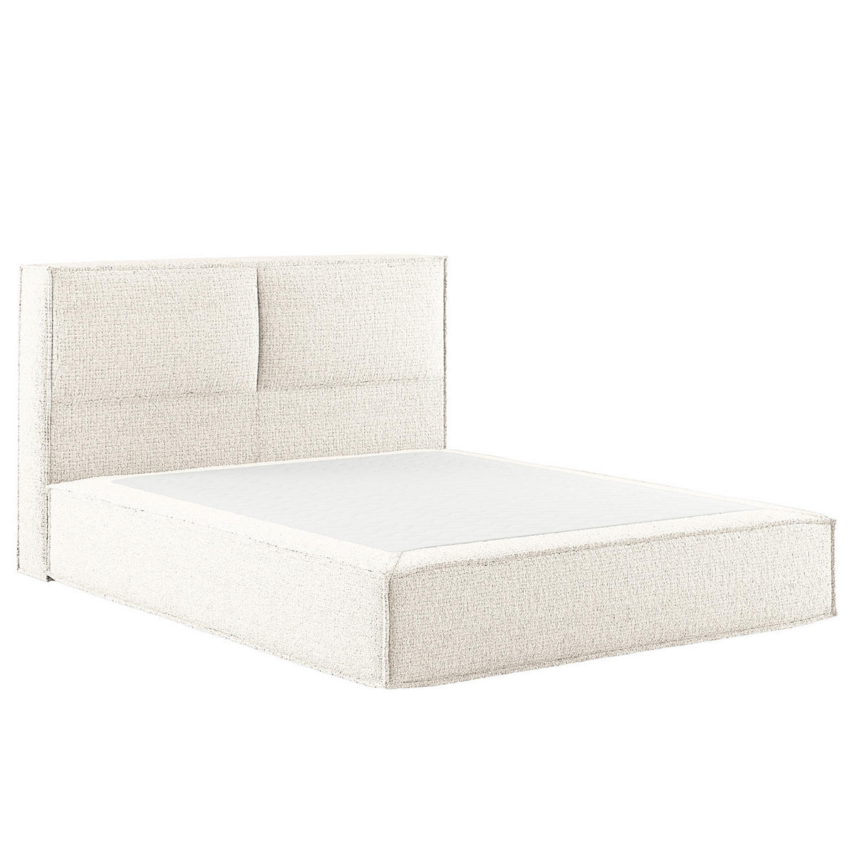 BOXSPRINGBETT mit Kopfteil - Premium - Weiß, Textil (160/200cm) - home24