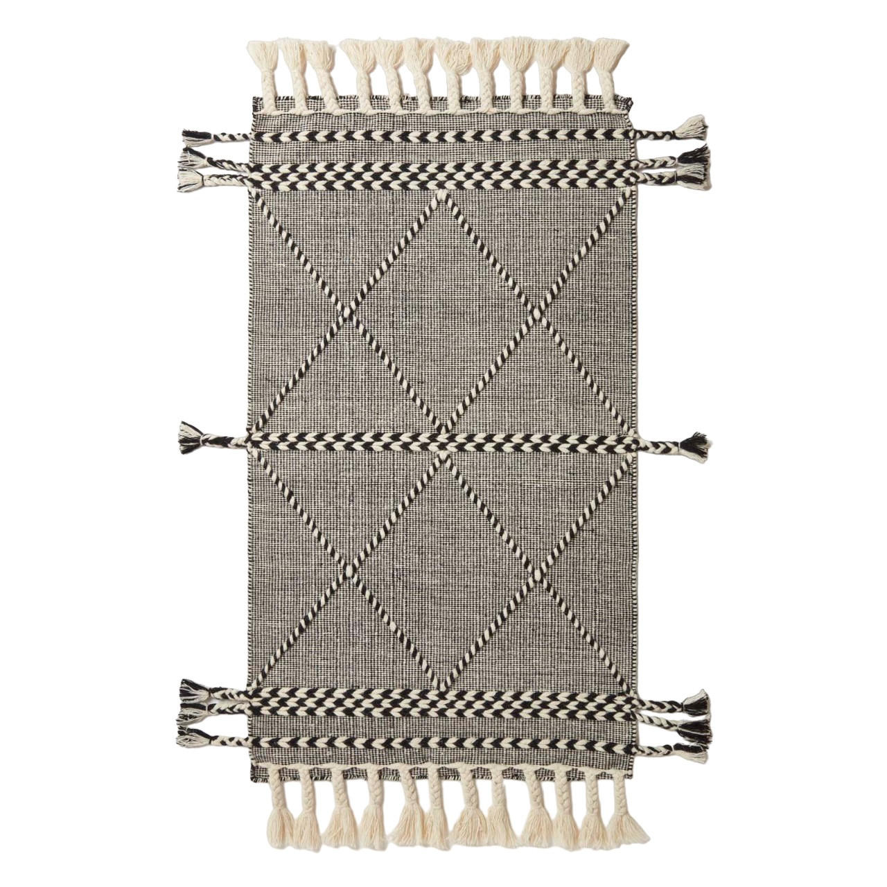 KELIM-TEPPICH Edessa handgewebt 120/170 cm - Schwarz, Textil (120/170cm) - Homescapes