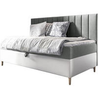 KINDERBETT MAYA 2 - Weiß/Grau, Holzwerkstoff (82/202cm) - Meblini