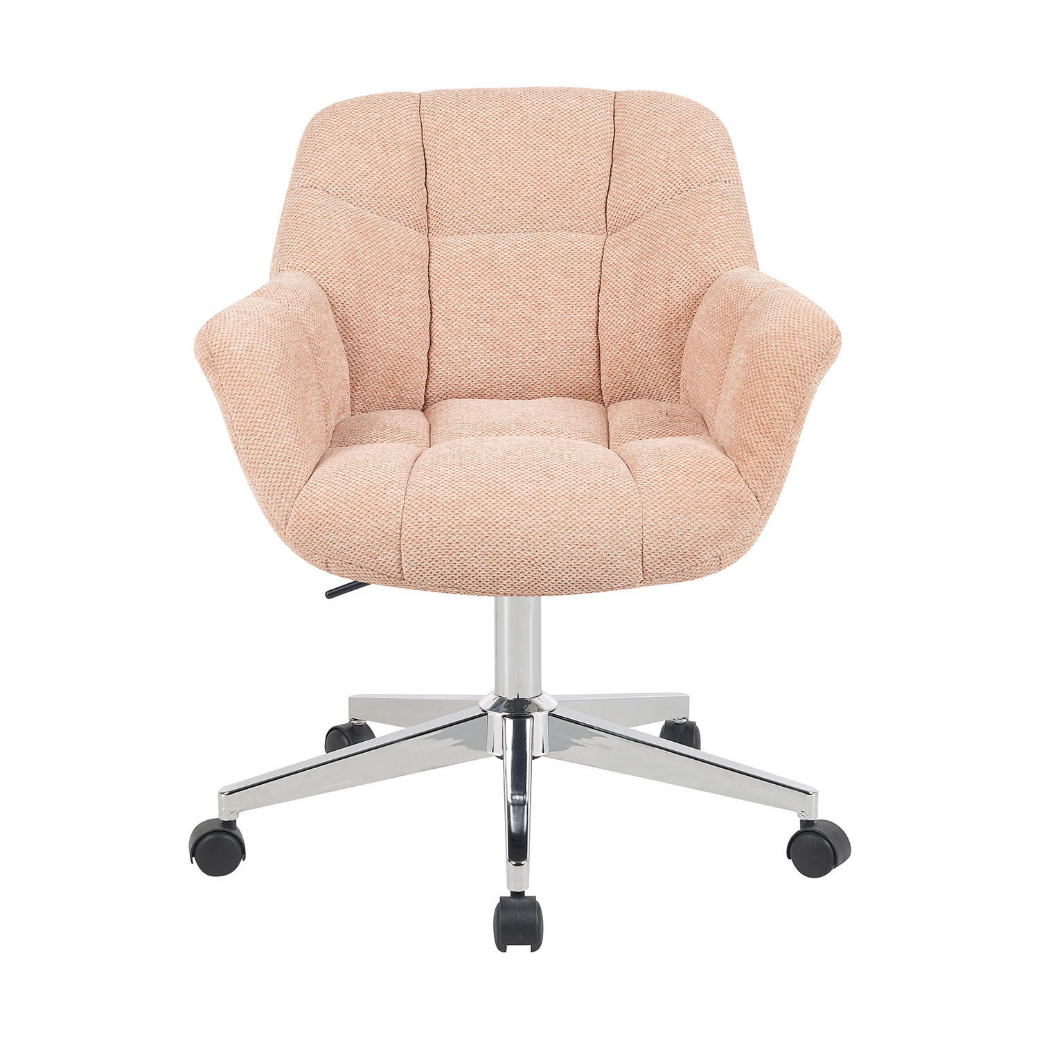 BÜROSTUHL Mika-Nio - Chromfarben/Rosa, Textil/Metall (65/78/66cm) - DUBI Möbel