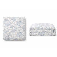 WOHNDECKE Baumwolle 140x180 cm Quilt-Optik – Gesteppt, Weich & Modern - Blau, Naturmaterialien (140/180cm) - AU Maison