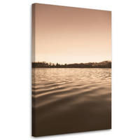 WANDBILD ruhiges wasser auf dem see - Beige, Textil (40/60cm) - Feeby