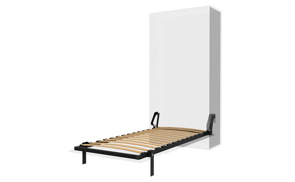 SCHRANKBETT Morphy Einbaubares 96x190 Vertikal - Weiß, Holz (96/190cm) - WallBedKing