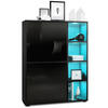 HIGHBOARD Cuba Türen in Schwarz Hochglanz - Schwarz Hochglanz, Holzwerkstoff (79/105.5/35.5cm) - Vladon