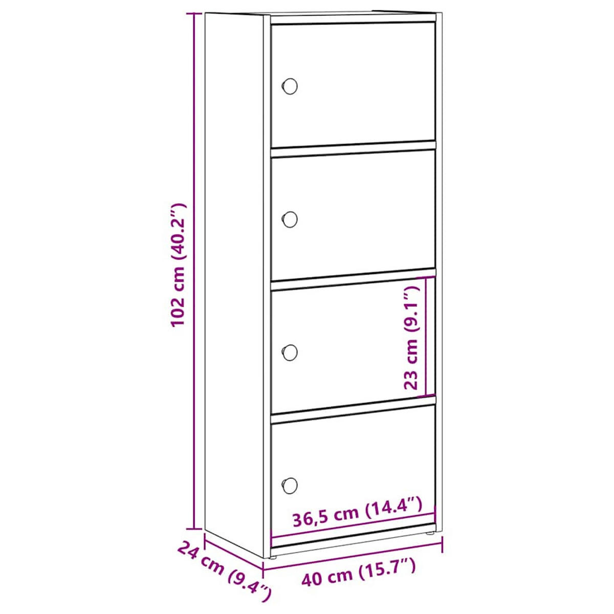 BÜCHERREGAL Artisan-Eiche 40/24/102 Cm Holzwerkstoff - Braun, Holzwerkstoff (40/102/24cm) - vidaXL