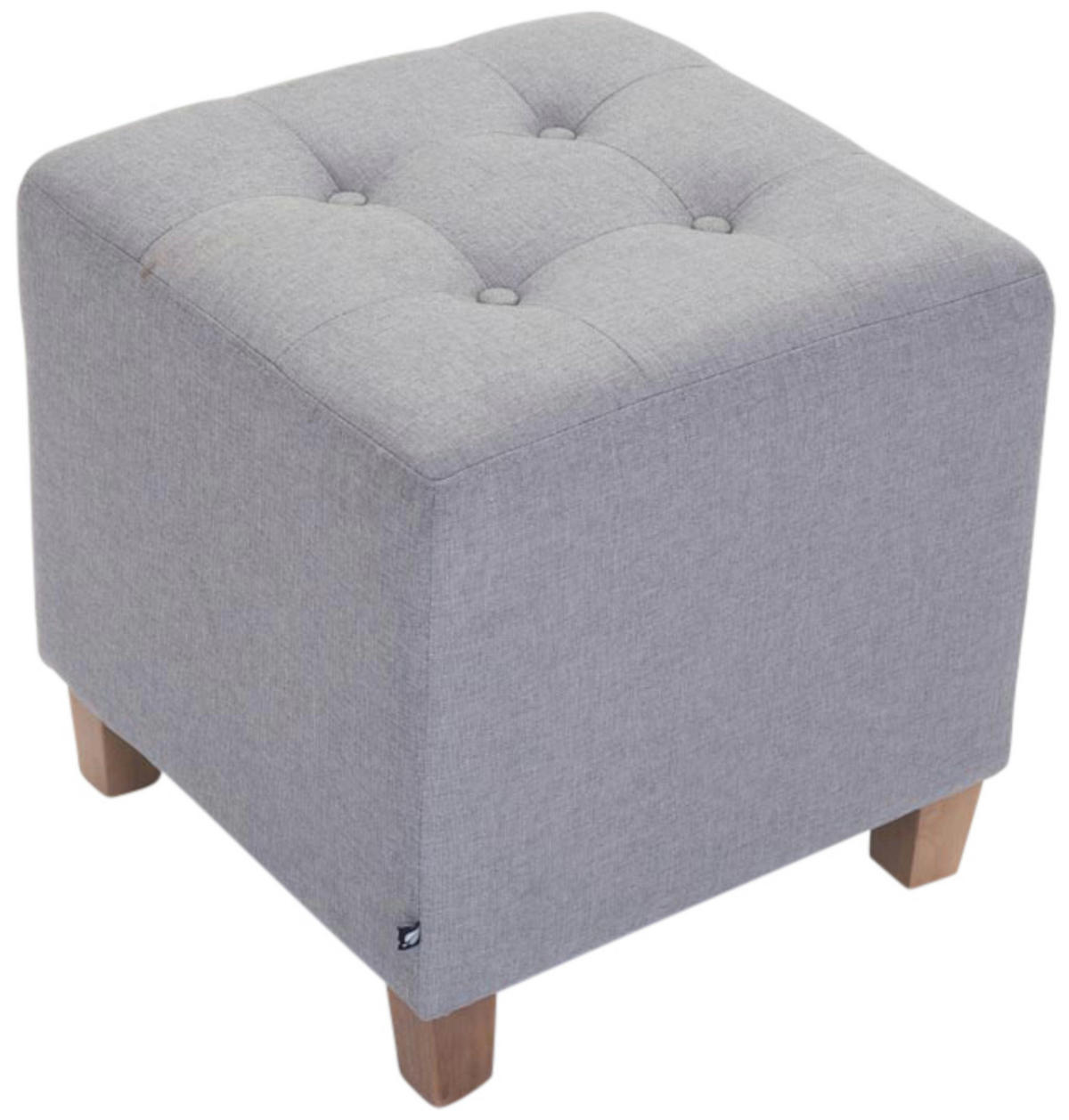 SITZWÜRFEL 2er Set Stoff hellgrau - Hellgrau, Holz/Textil (45/46/45cm) - CLP