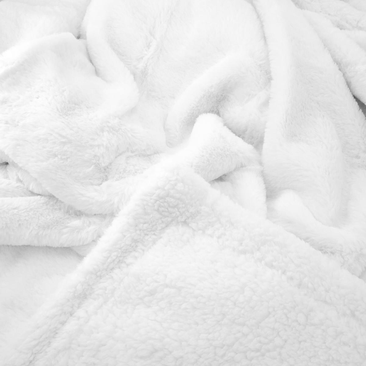 DECKE in „Kaninchen“ Optik Cocoon 130x170 weiß - Weiß, Textil (130/170cm) - LE COMPTOIR DE LA PLAGE