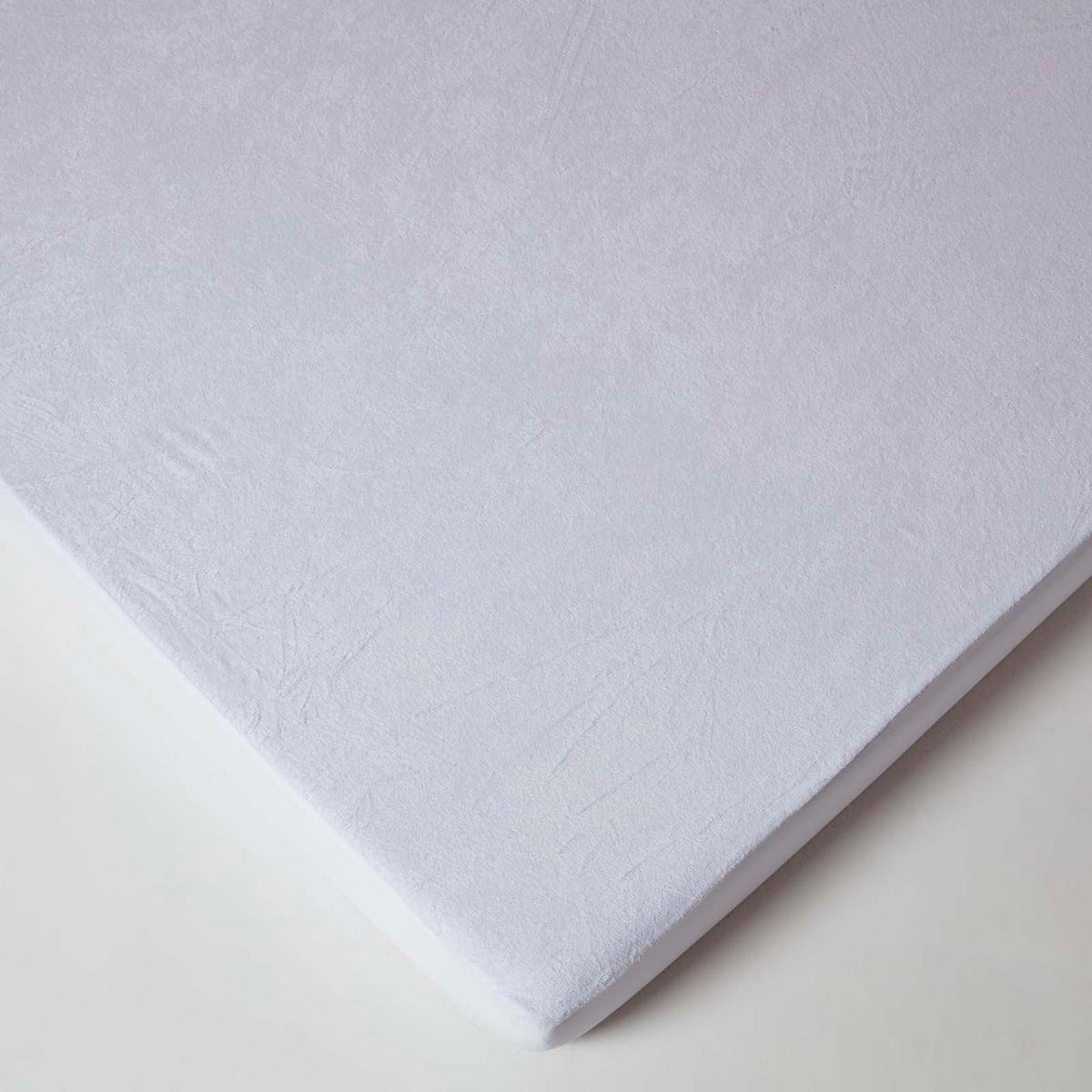 MATRATZENSCHONER wasserdicht 180/200 cm, Frottee-Oberfläche - Weiß, Textil (180/200cm) - Homescapes