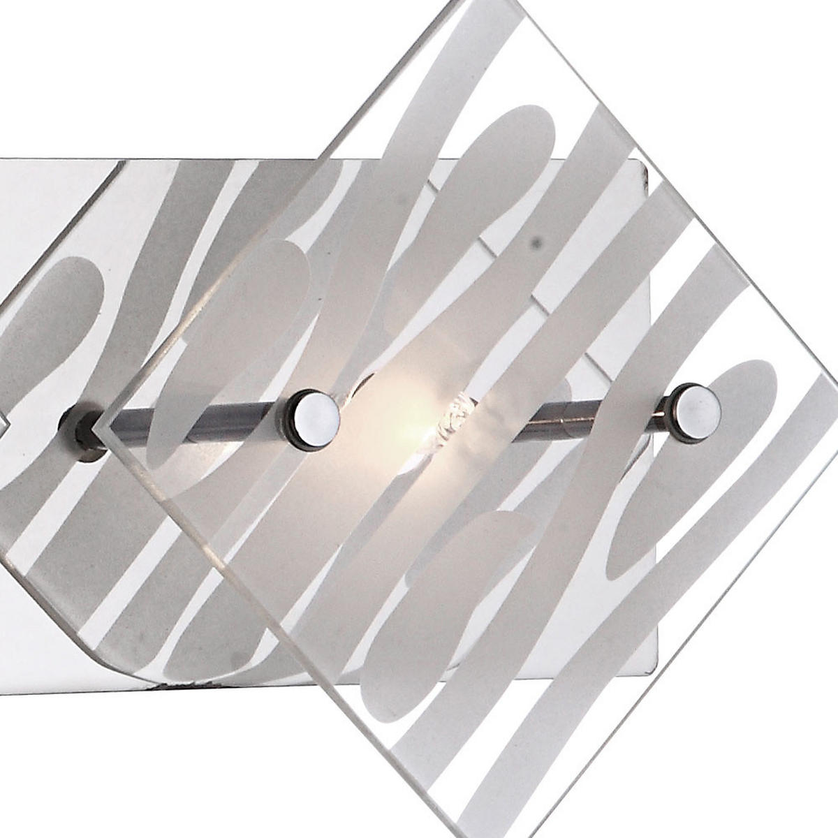 LED WANDLEUCHTE Carat Chrom Silber - Silberfarben, Glas (17/7.8/55cm) - Globo Lighting