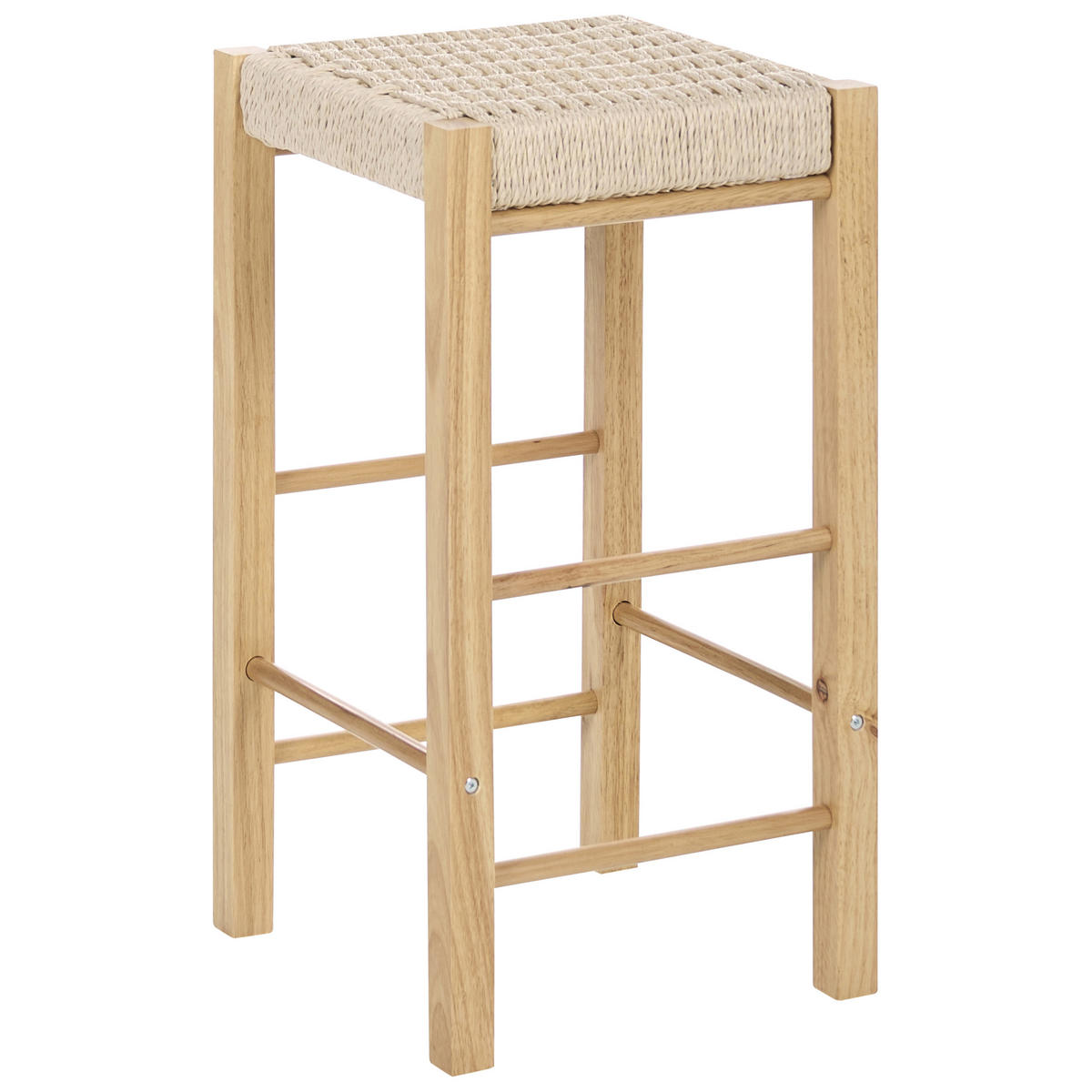 SCAUNE DE BAR set de 2 maro Embrun - bej/maro deschis, lemn (35/66/35cm) - Beliani