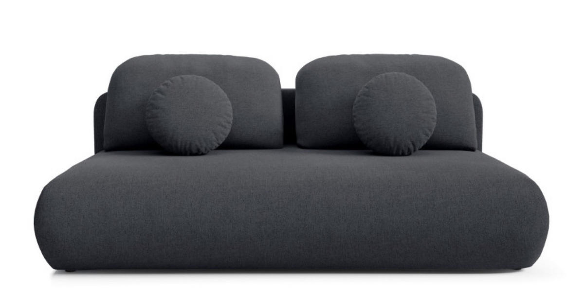 SOFA Grafit OTO Ausziehbar Mit Bonnellfederung - Graphitfarben, Textil (206/90/92cm) - Sepro Meble