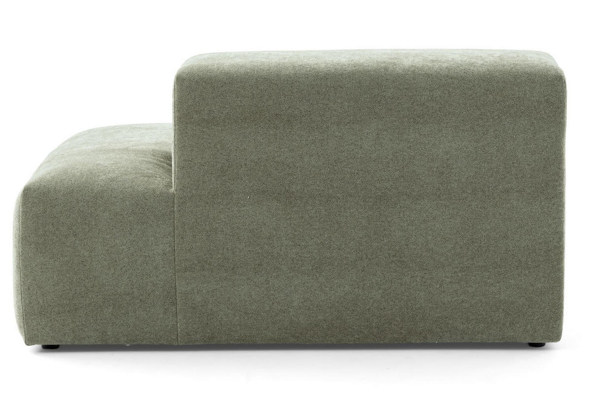 3-SITZER modulares Sofa HEAVEN SET 1 Rechts, Breite 255 cm Webstoff Grün - Schwarz/Grün, Holz/Kunststoff (102/71/255cm) - Muffo