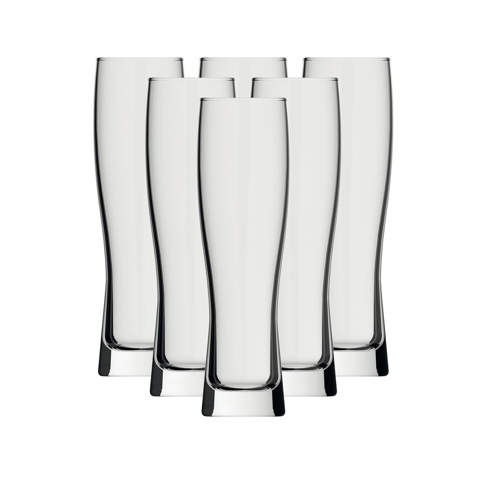 WEIZENBIERGLÄSER Monaco Slim transparent 0,3 l 6er Set - Transparent, Glas (0.3L) - Rastal