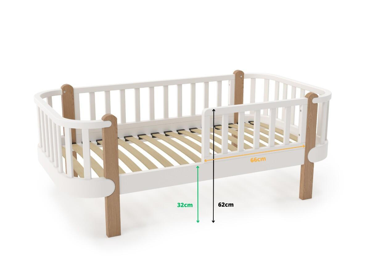 KINDERBETT ETUDE Weiß 88x165x65 cm - Weiß, Holz - FURNLUX